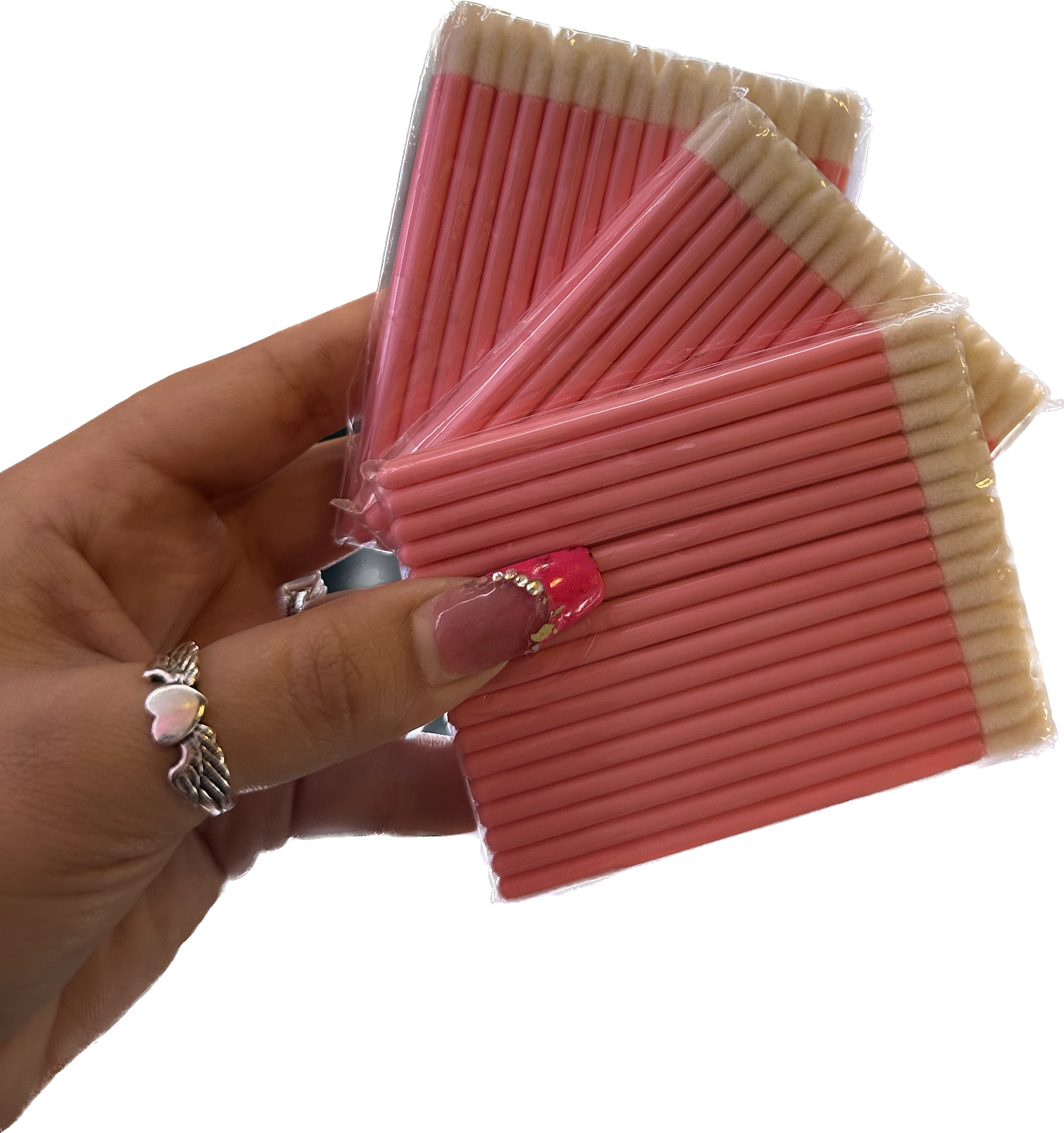 Lint free lip wand applicators